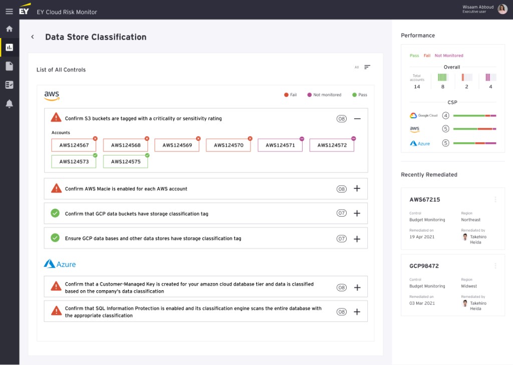 EY Cloud Risk Monitor design preview 2 of 5